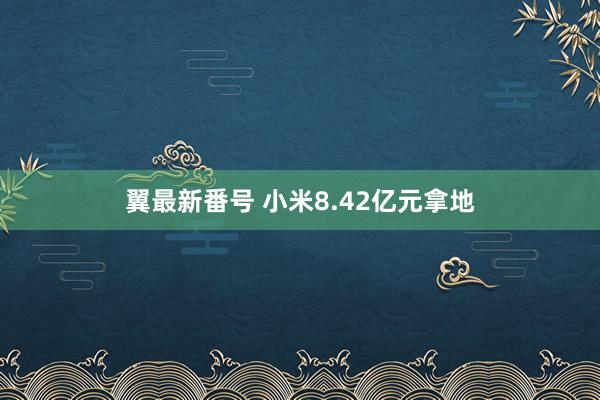 翼最新番号 小米8.42亿元拿地