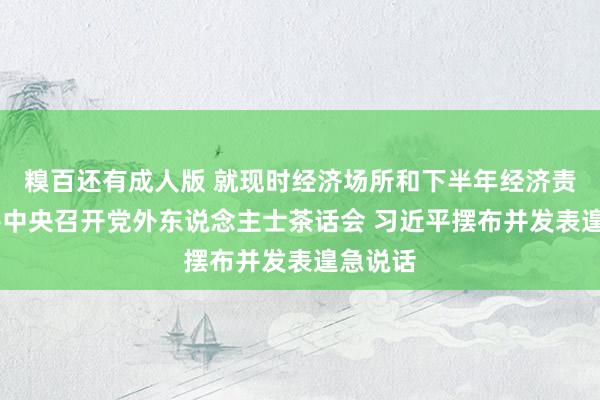 糗百还有成人版 就现时经济场所和下半年经济责任 中共中央召开党外东说念主士茶话会 习近平摆布并发表遑急说话