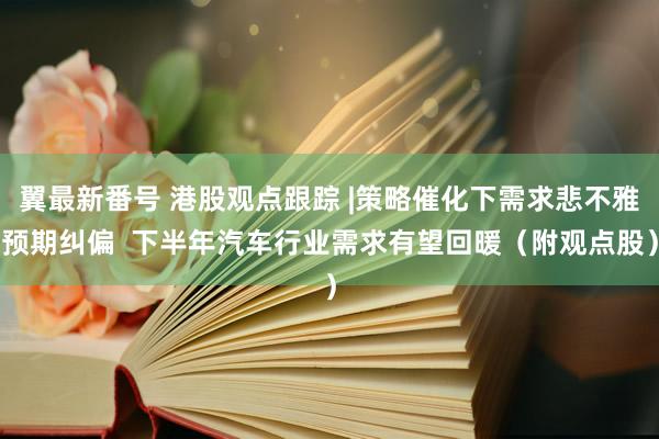 翼最新番号 港股观点跟踪 |策略催化下需求悲不雅预期纠偏  下半年汽车行业需求有望回暖（附观点股）