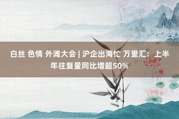 白丝 色情 外滩大会 | 沪企出海忙 万里汇：上半年往复量同比增超50%