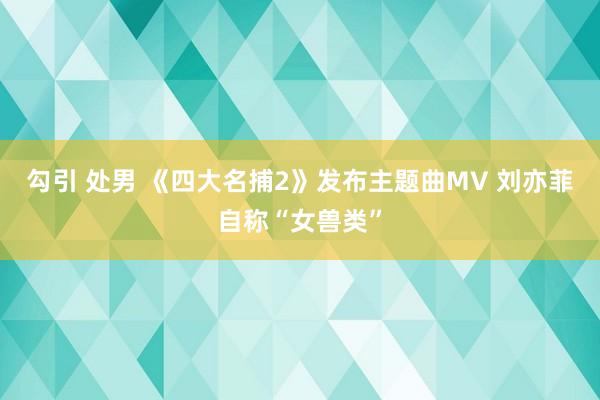 勾引 处男 《四大名捕2》发布主题曲MV 刘亦菲自称“女兽类”